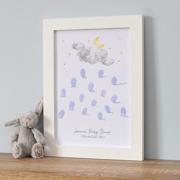 Personalised Cloud Fingerprint A4 Framed Print