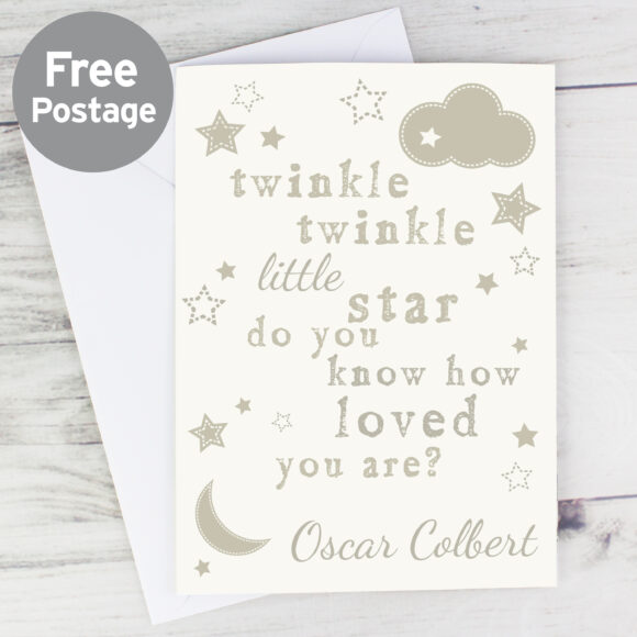 Personalised Twinkle Twinkle Card