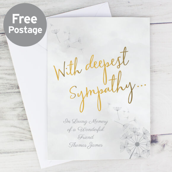 Personalised Deepest Sympathy Card