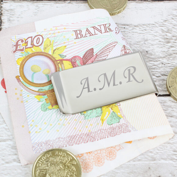 Personalised Silver Plated Money Clip