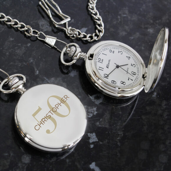 Personalised Birthday Big Age Pocket Fob Watch