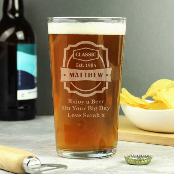 Personalised Classic Pint Glass