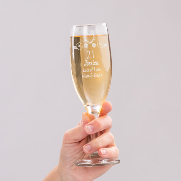 Personalised Birthday Craft Flute Glass