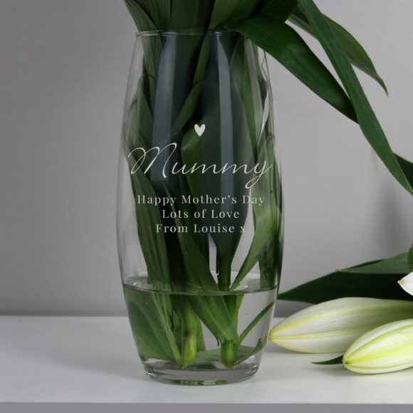 Personalised Love Heart Bullet Vase