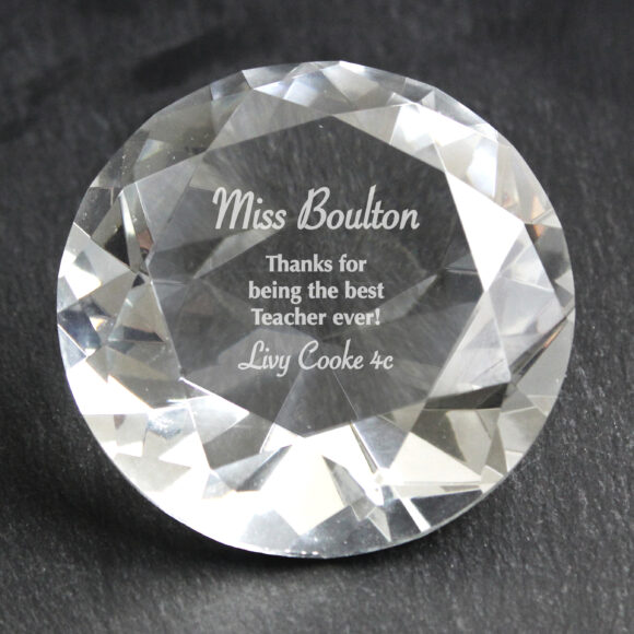 Personalised Occasion Diamond Paperweight