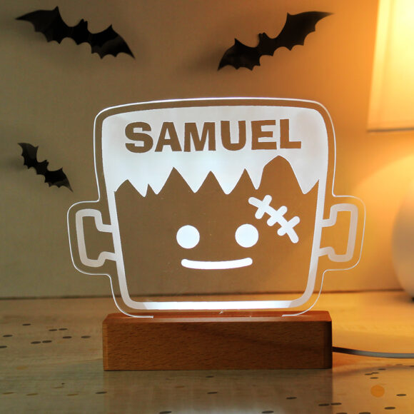 Personalised Frankenstein Wooden LED Light - Image 2