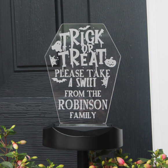 Personalised Trick or Treat Halloween Solar Light - Image 2