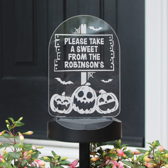 Personalised Pumpkin Patch Halloween Solar Light - Image 2