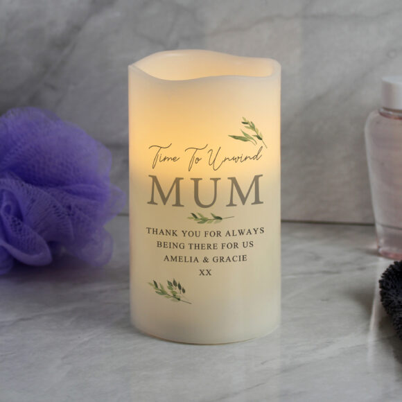 Personalised Botanical LED Candle