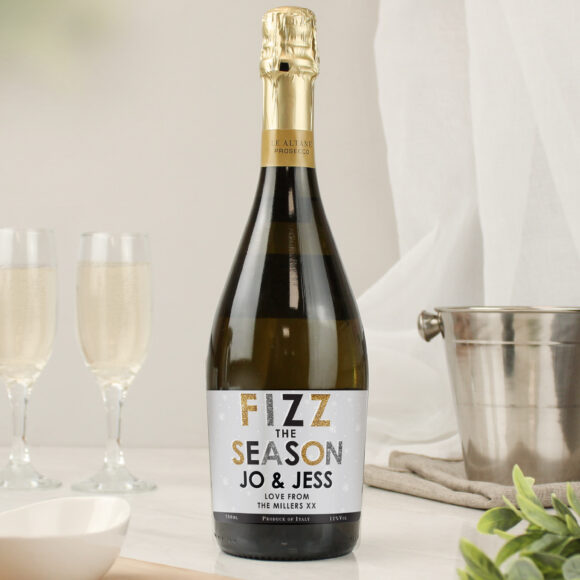 Personalised Fizz The Season Bottle of Prosecco