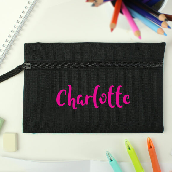 Personalised Pink Name Pencil Case