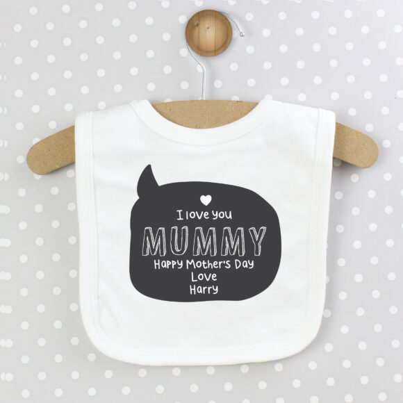 Personalised Speech Bubble Bib