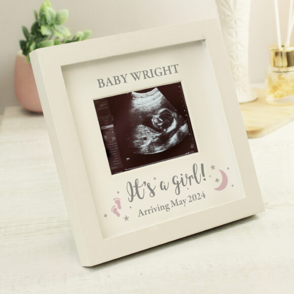 Personalised 'It's A Girl' Baby Scan Frame