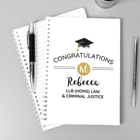 Personalised Graduation A5 Notebook