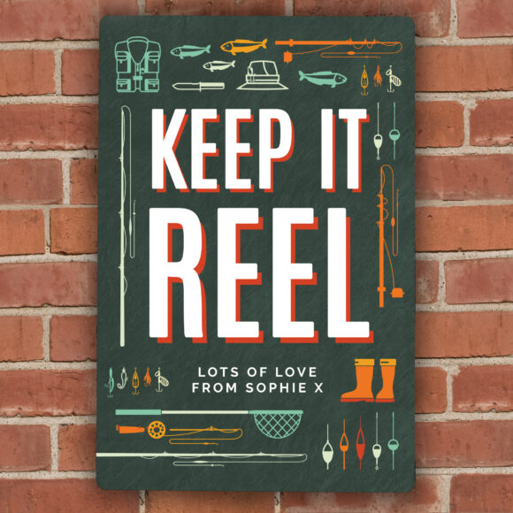 Personalised Keep It Reel Metal Sign