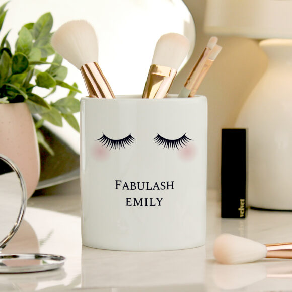 Personalised Eyelashes Ceramic Storage Pot