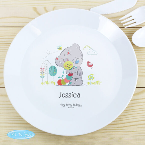 Personalised Tiny Tatty Teddy Cuddle Bug Plastic Plate