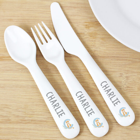 Personalised Animal Alphabet Plastic Cutlery