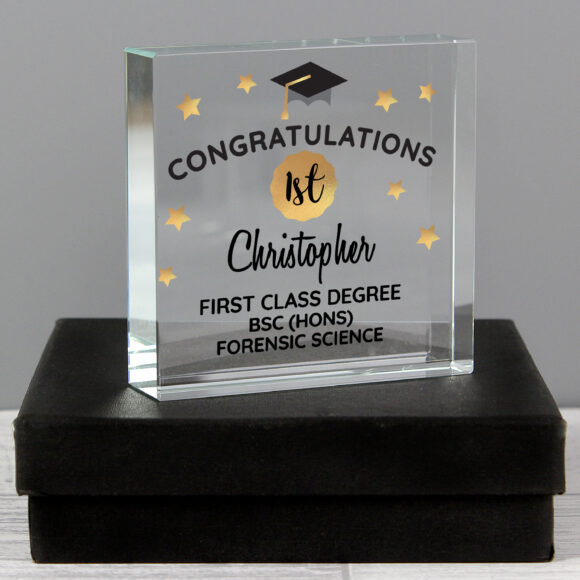 Personalised Congratulations Graduation Crystal Token