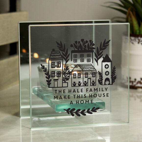 Personalised Home Glass Tealight