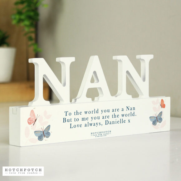 Personalised Hotchpotch Butterfly Nan Ornament