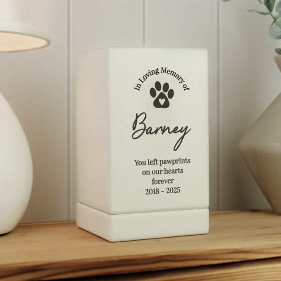 Personalised Pet Memorial Small Wooden Urn