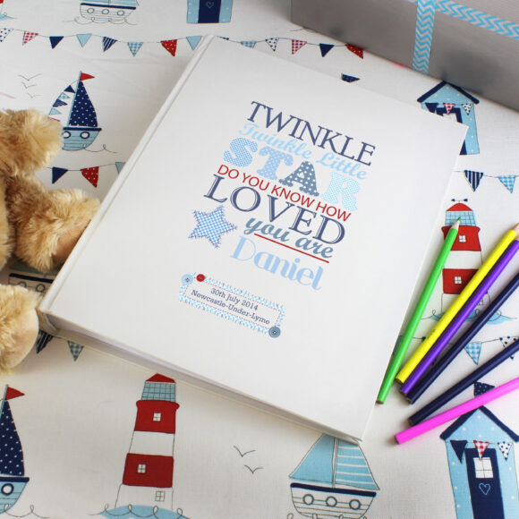 Personalised Twinkle Boys Traditional Photo Album