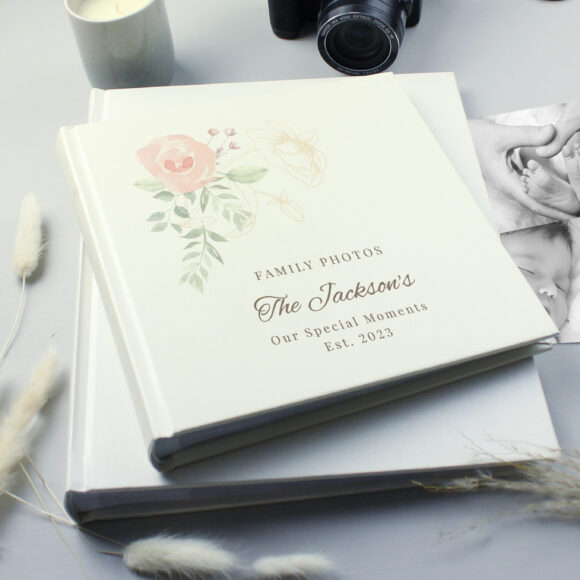 Personalised Floral Square Photo Album