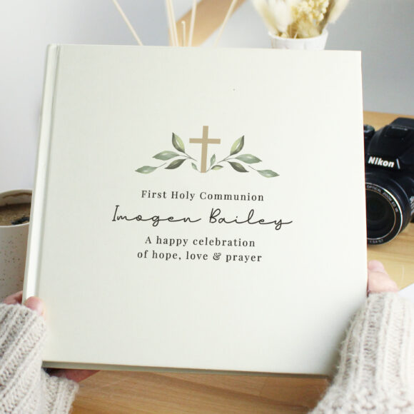 Personalised Religious Cross Square Photo Album