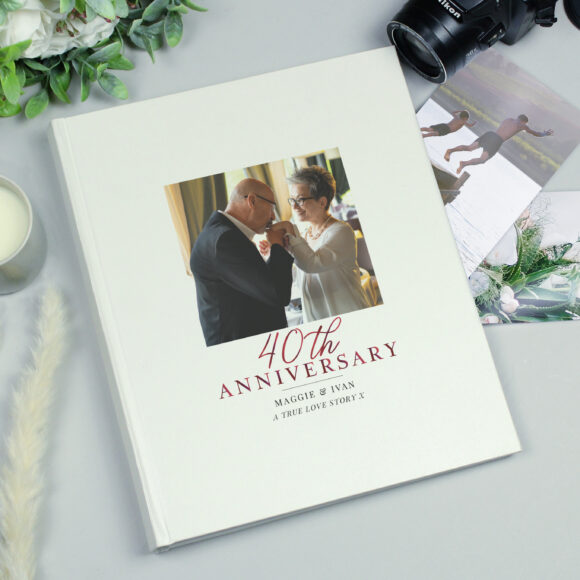 Personalised Photo Upload 40th Anniversary Traditional Photo Album