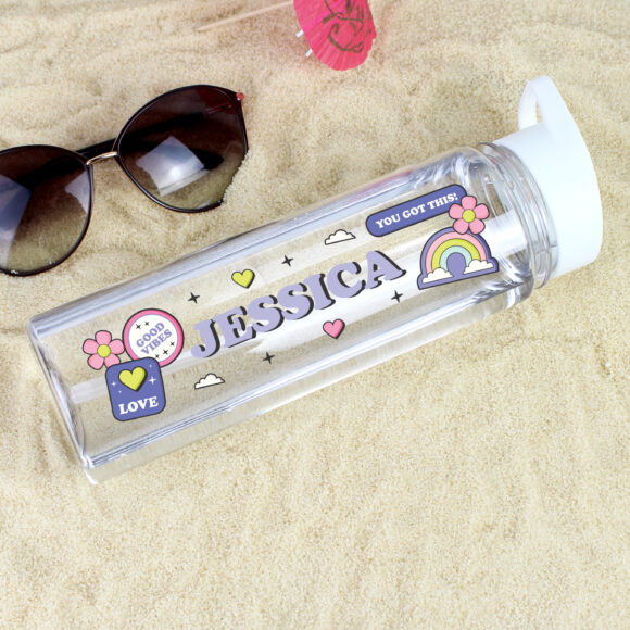 Personalised Good Vibes Water Bottle